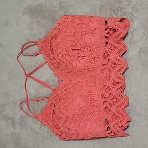 Womens willow+root bralett, sz xl, darker peach colored